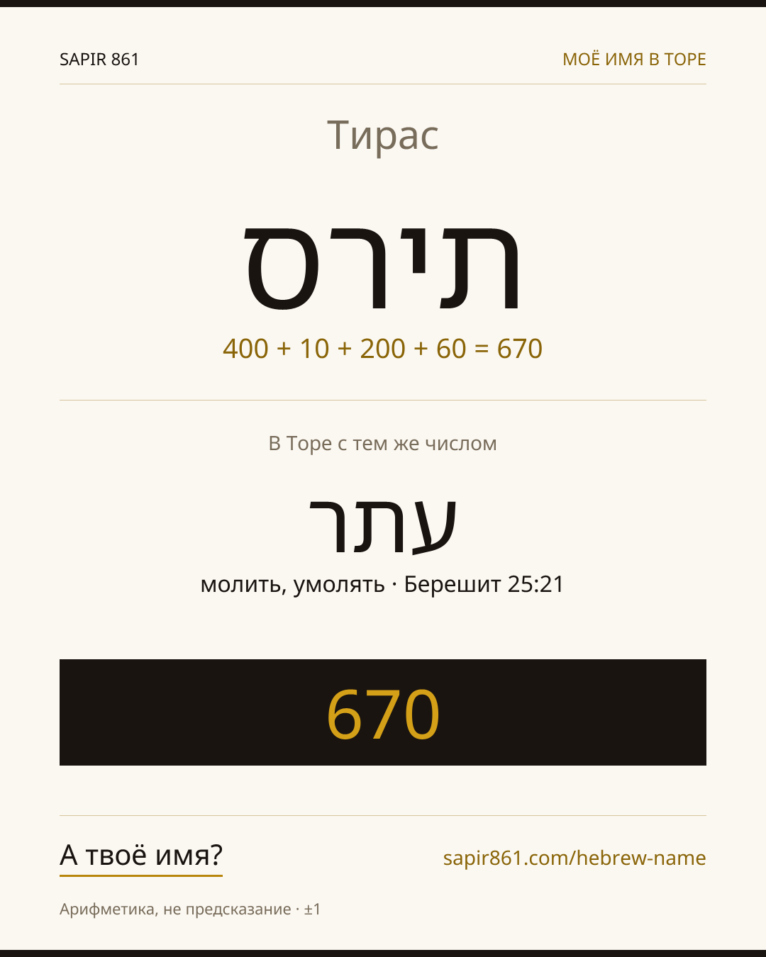 Тирас — תירס