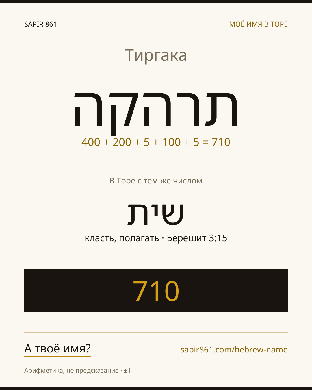 Тиргака — תרהקה