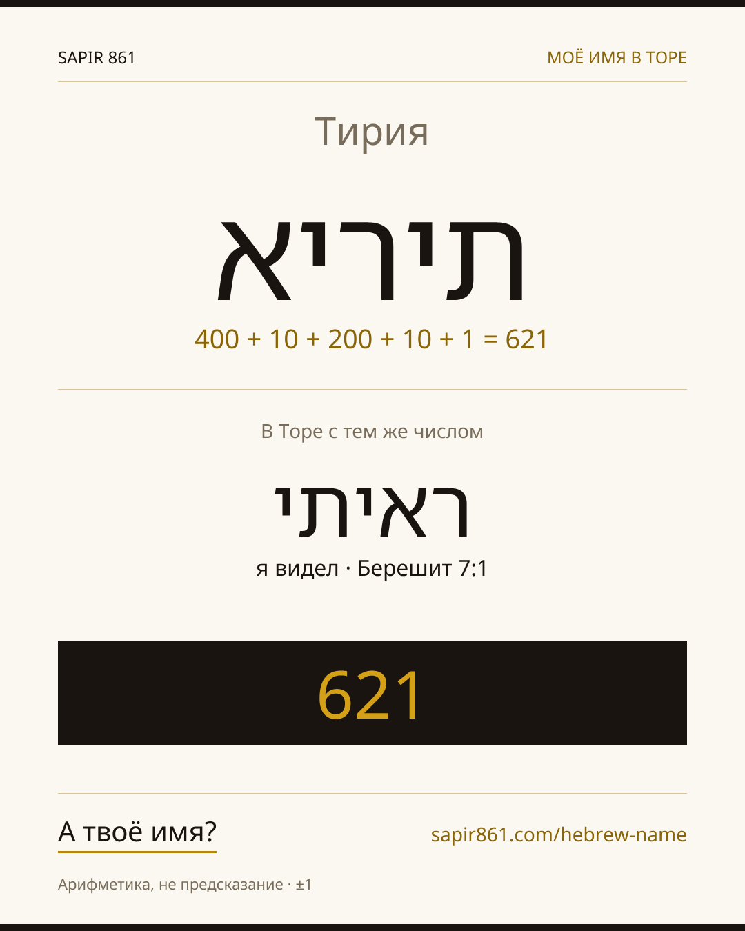 Тирия — תיריא