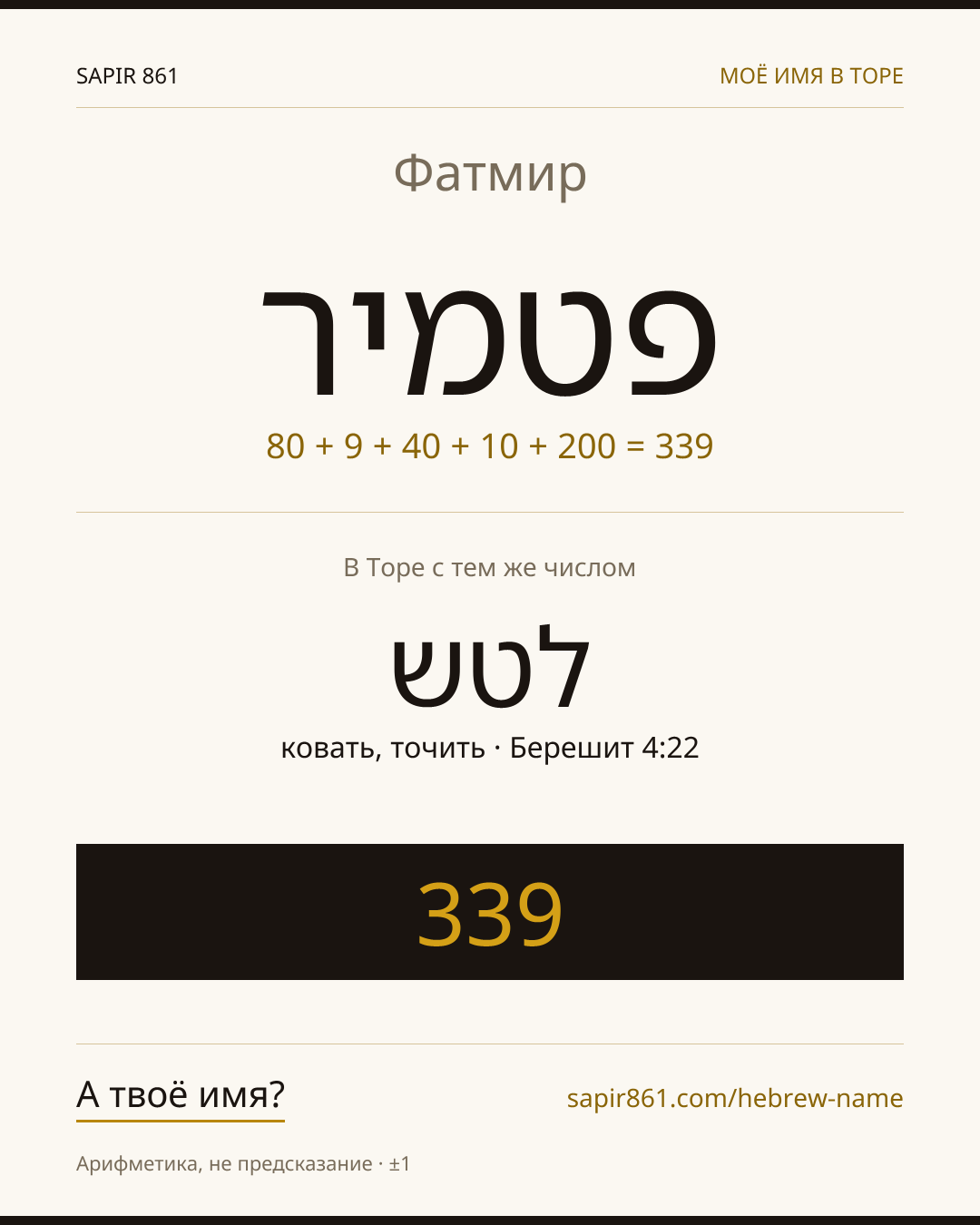 Фатмир — פטמיר