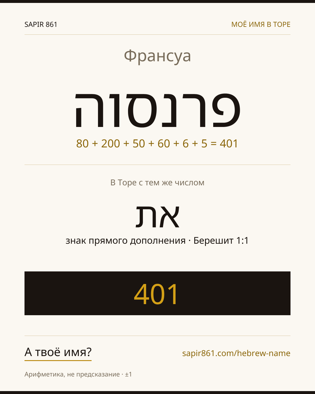 Франсуа — פרנסוה