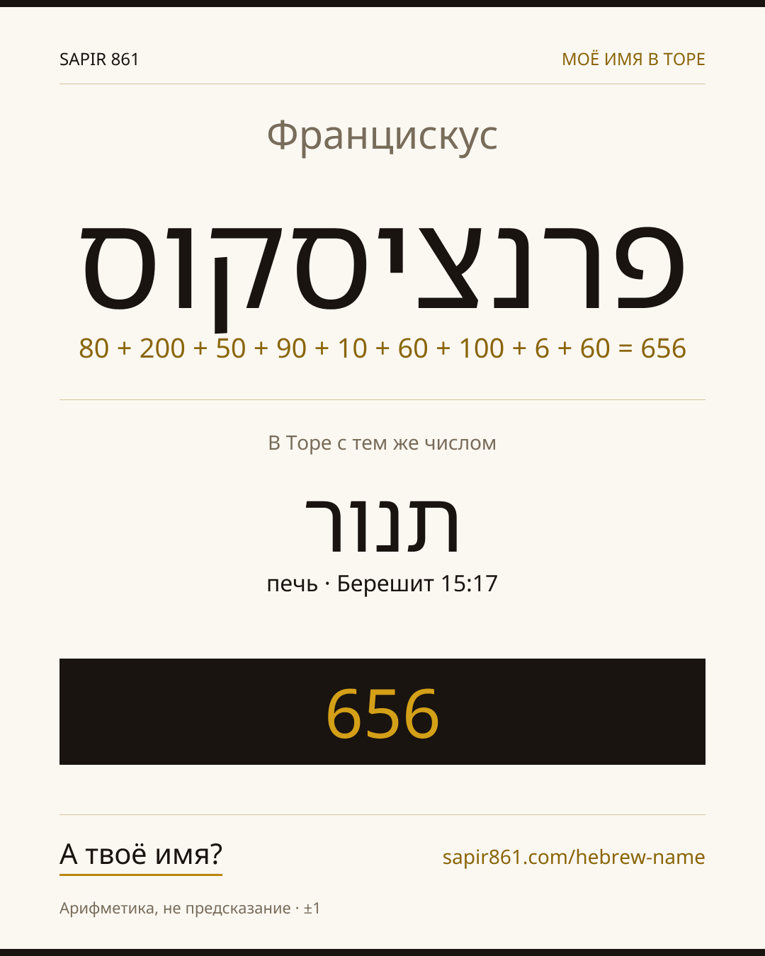 Францискус — פרנציסקוס