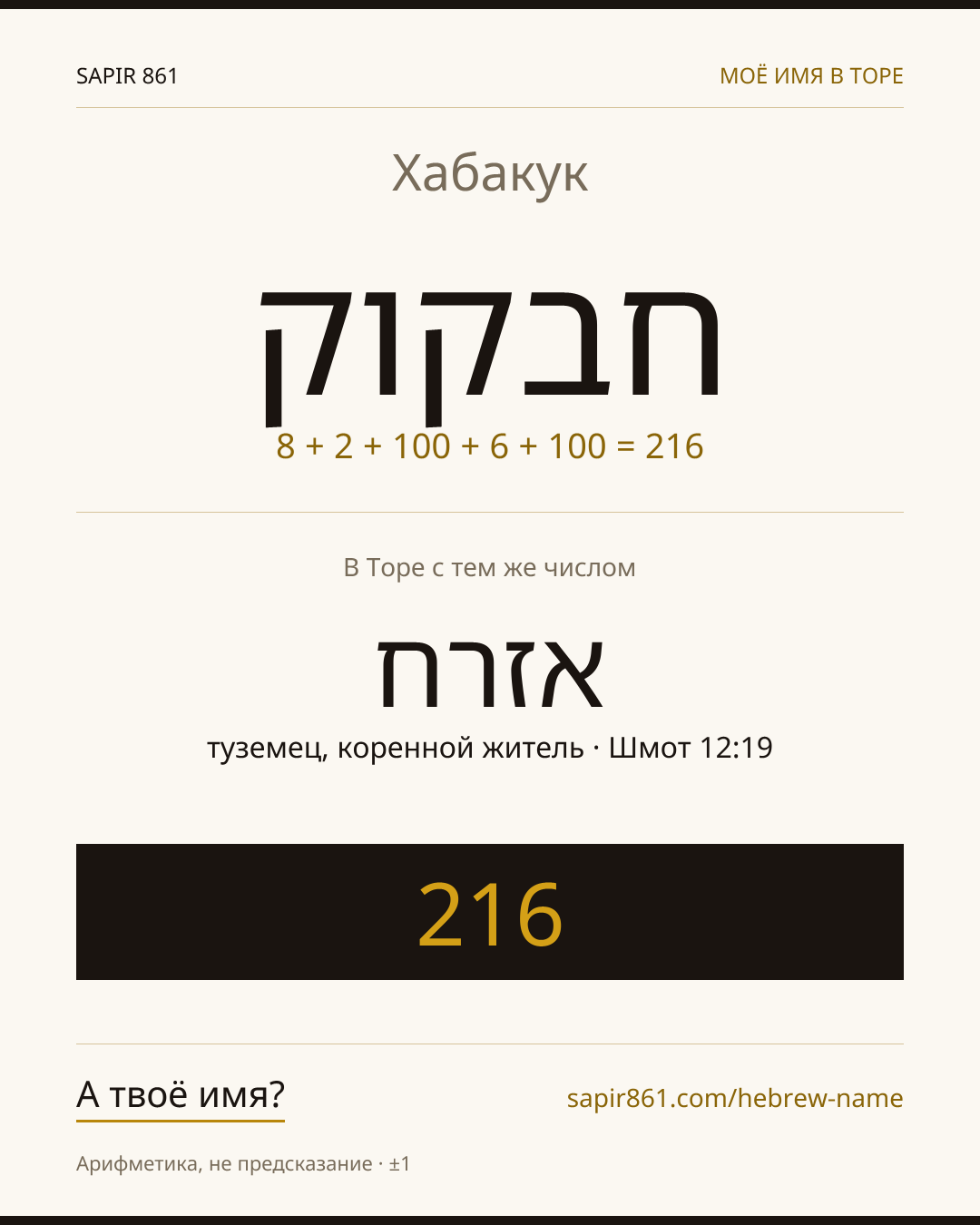 Хабакук — חבקוק