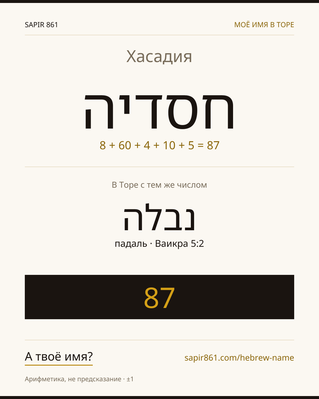 Хасадия — חסדיה