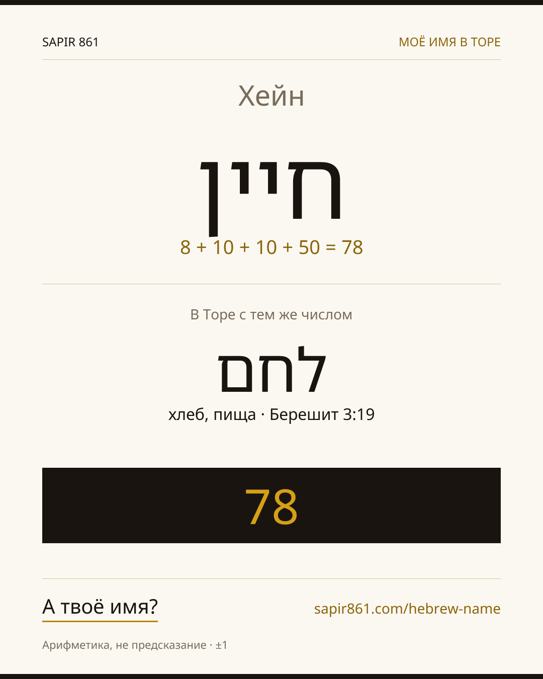 Хейн — חיין