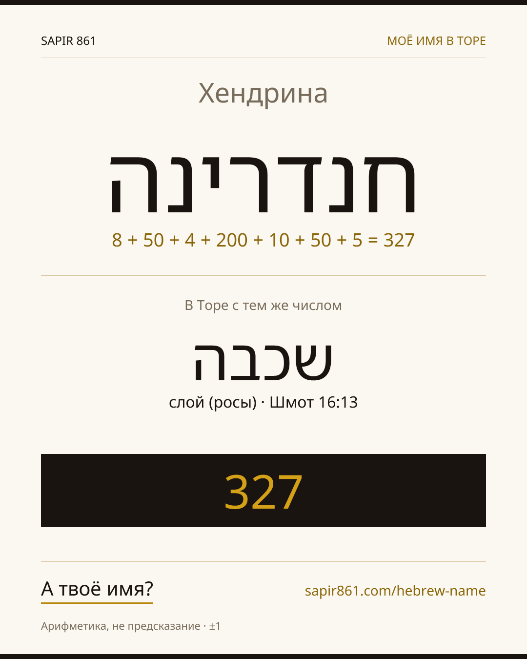 Хендрина — חנדרינה