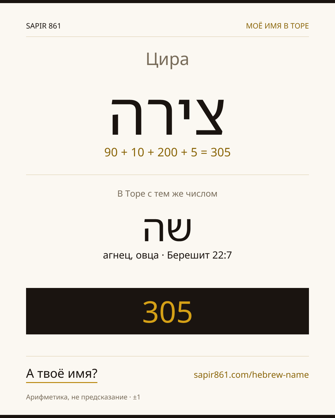 Цира — צירה