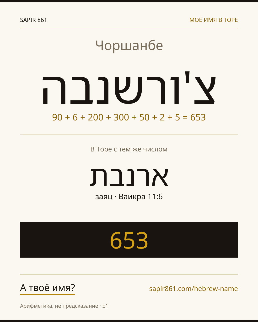 Чоршанбе — צ'ורשנבה