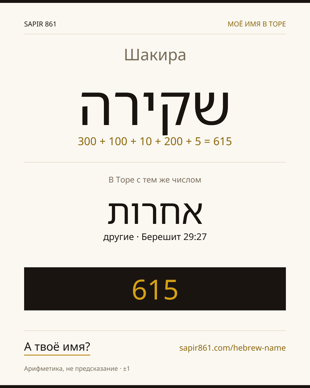 Шакира — שקירה