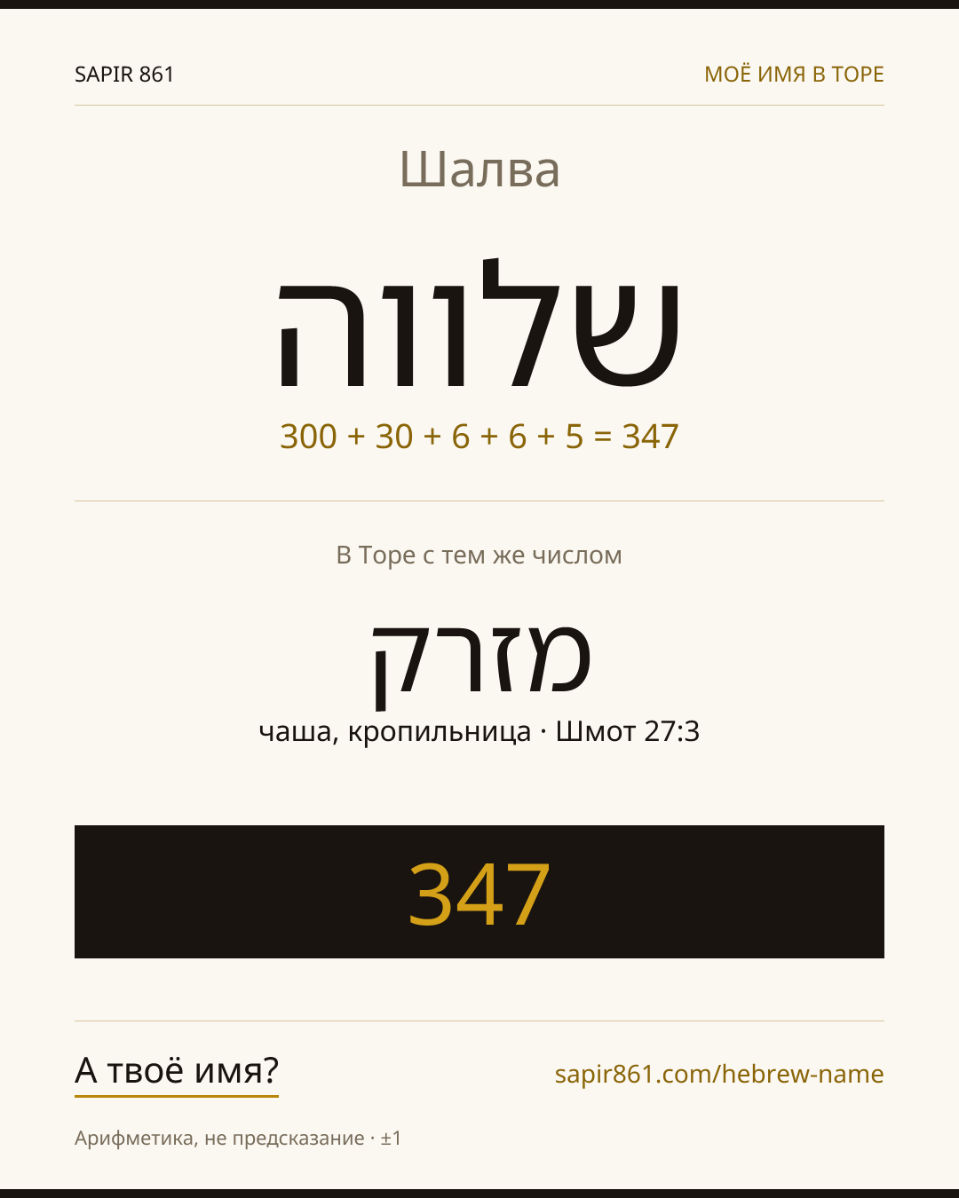 Шалва — שלווה