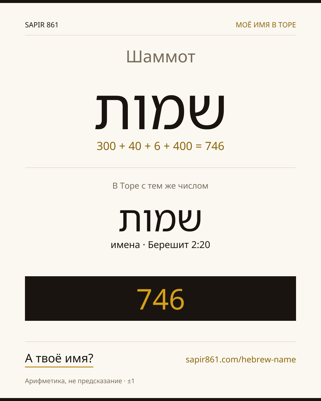 Шаммот — שמות