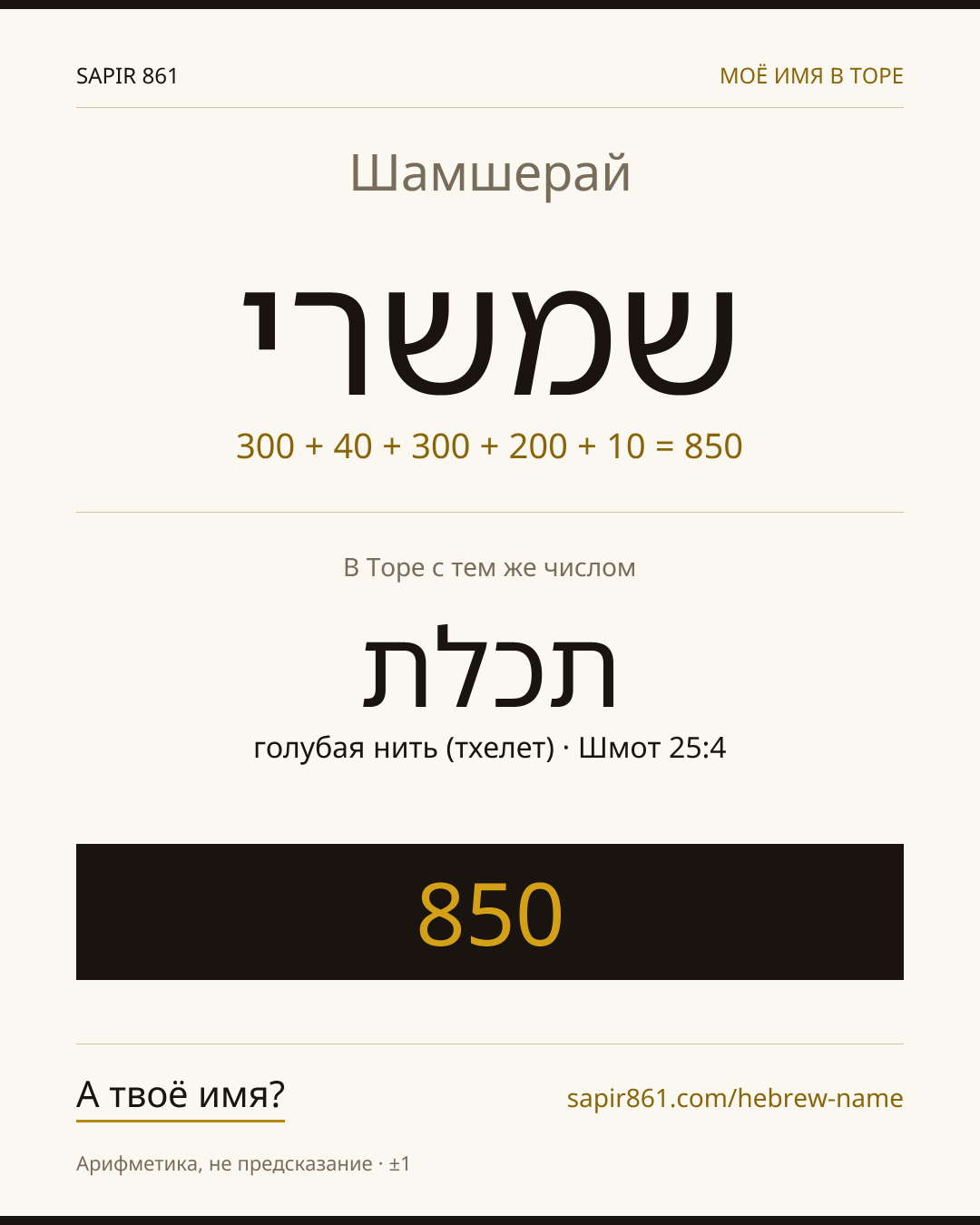 Шамшерай — שמשרי