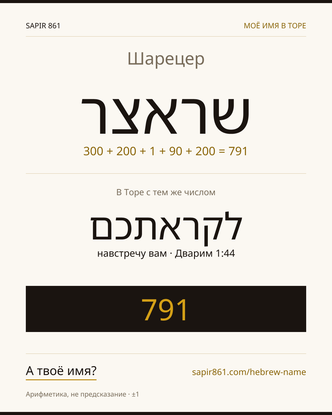 Шарецер — שראצר