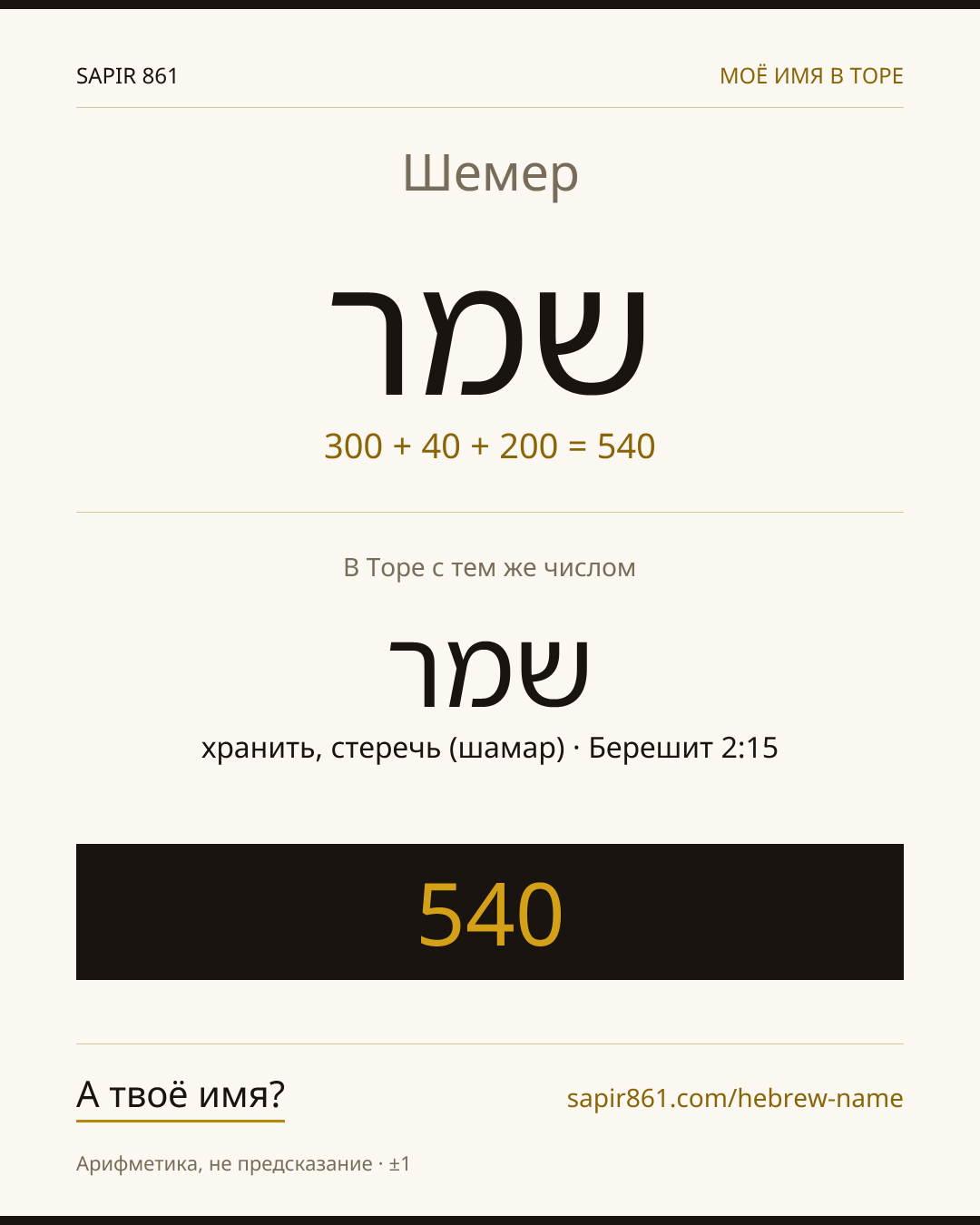 Шемер — שמר