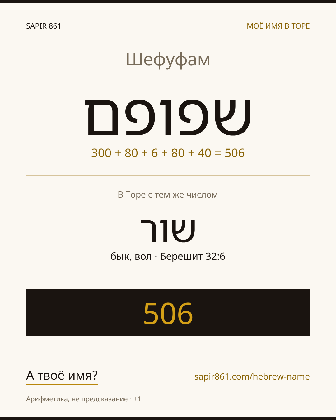 Шефуфам — שפופם