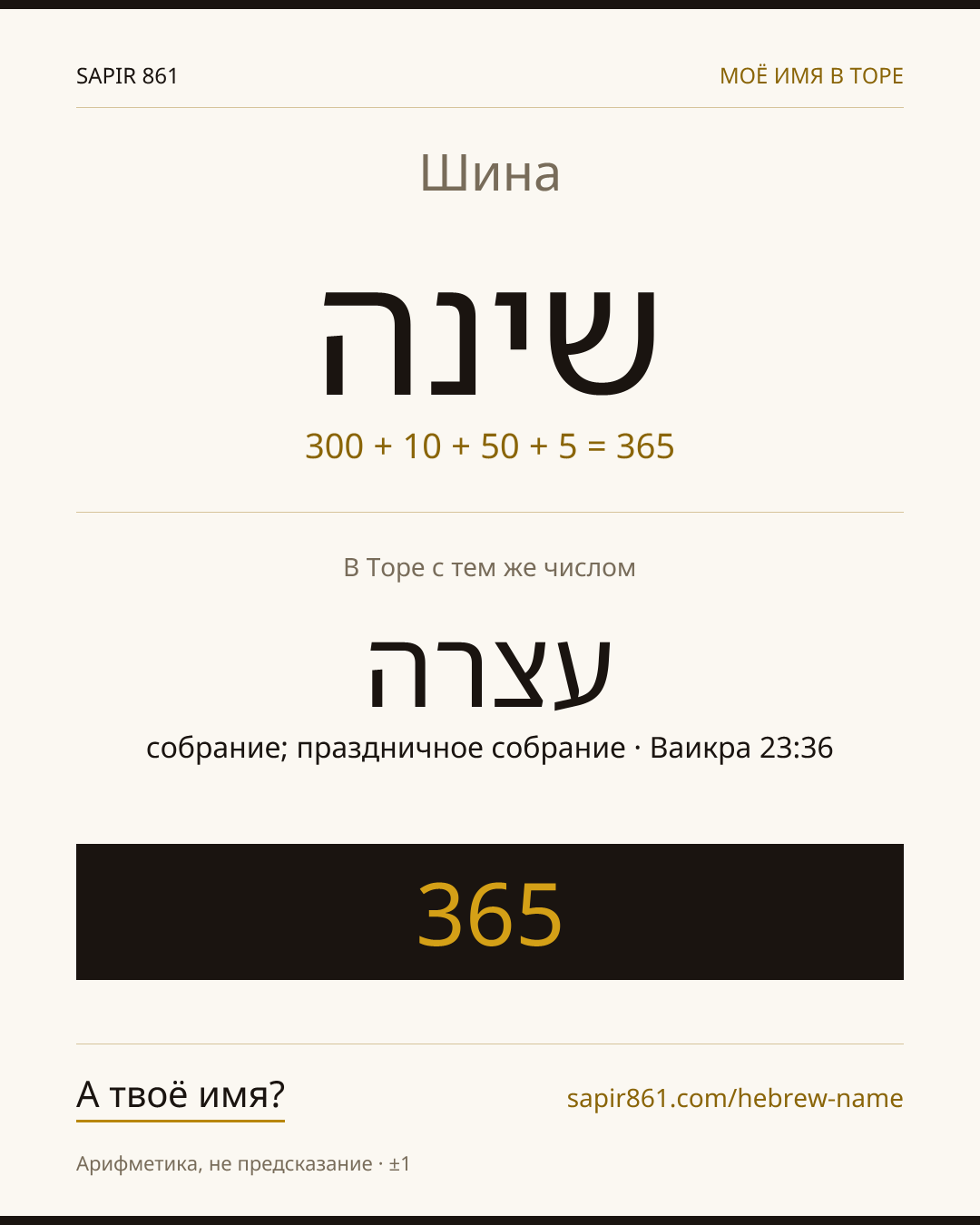 Шина — שינה