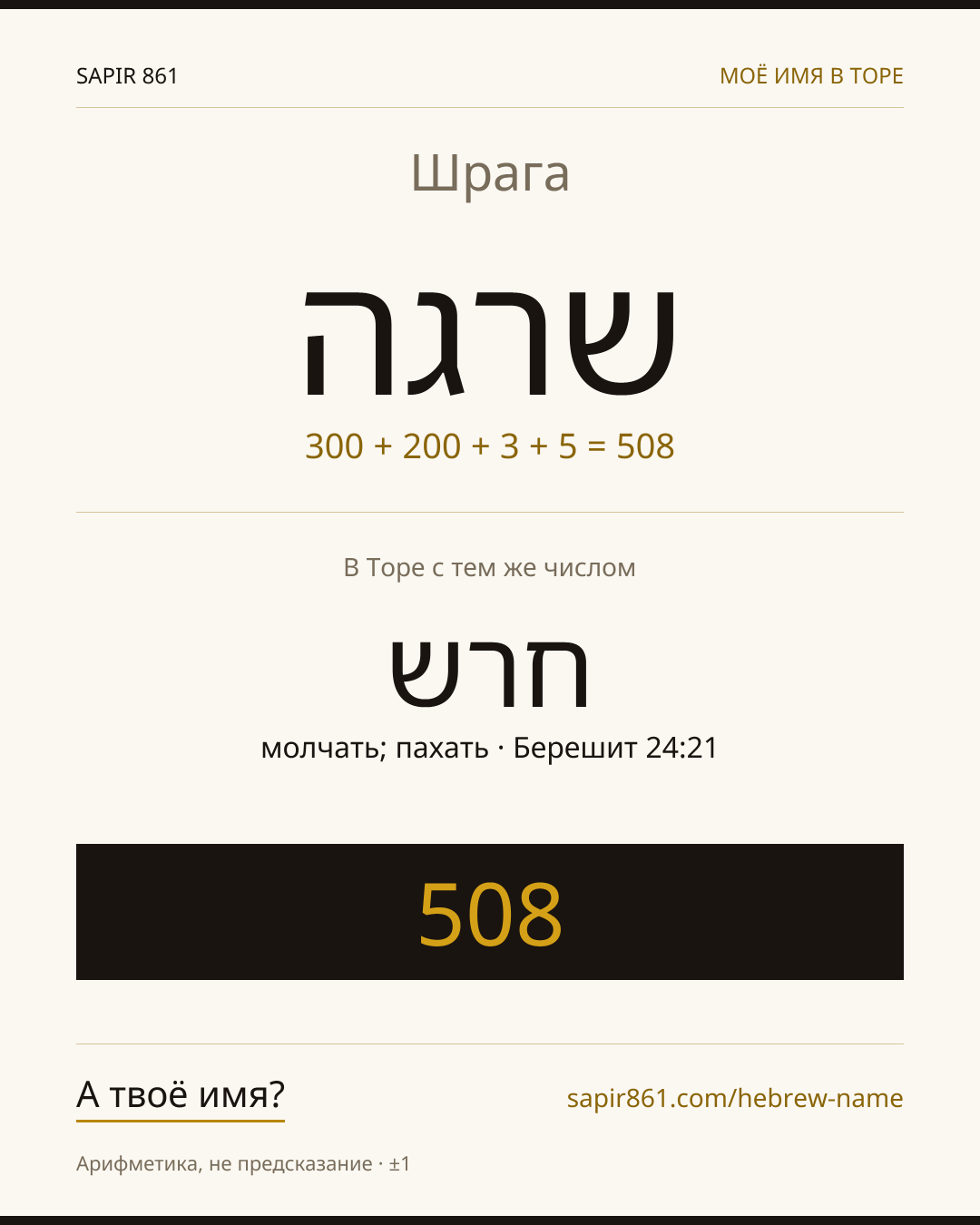 Шрага — שרגא