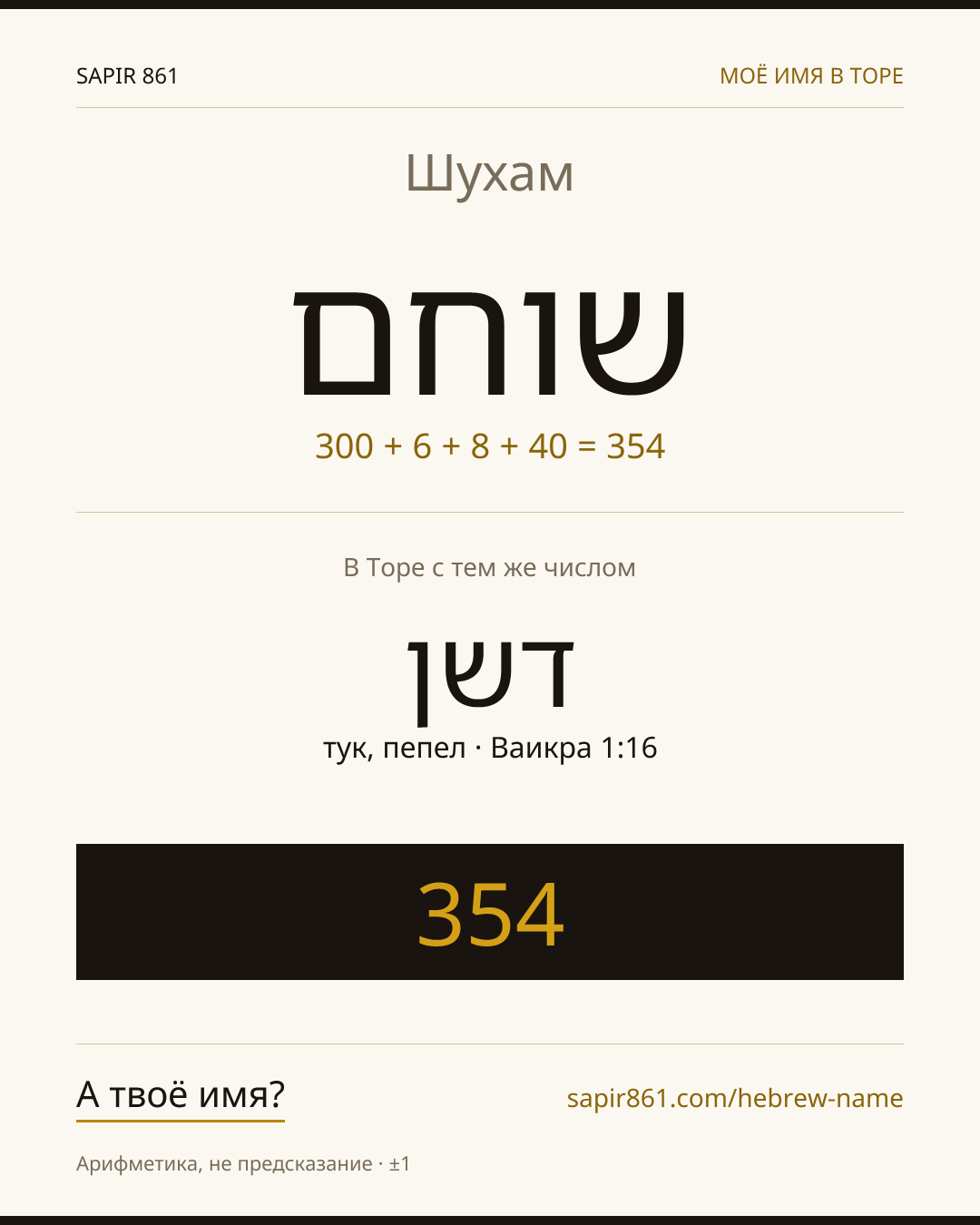 Шухам — שוחם