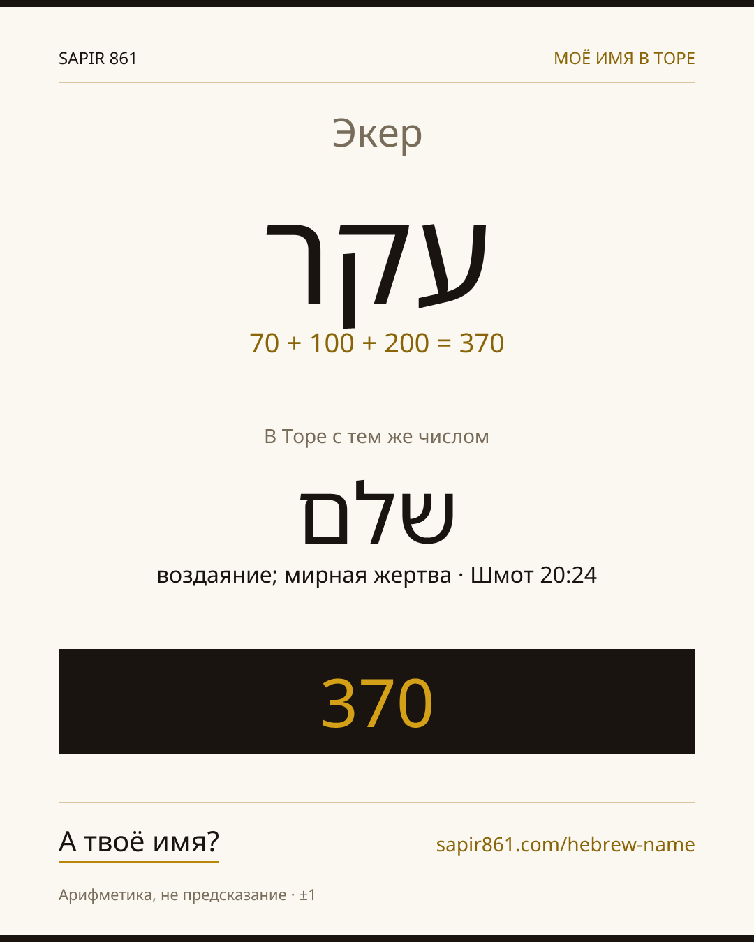 Экер — עקר