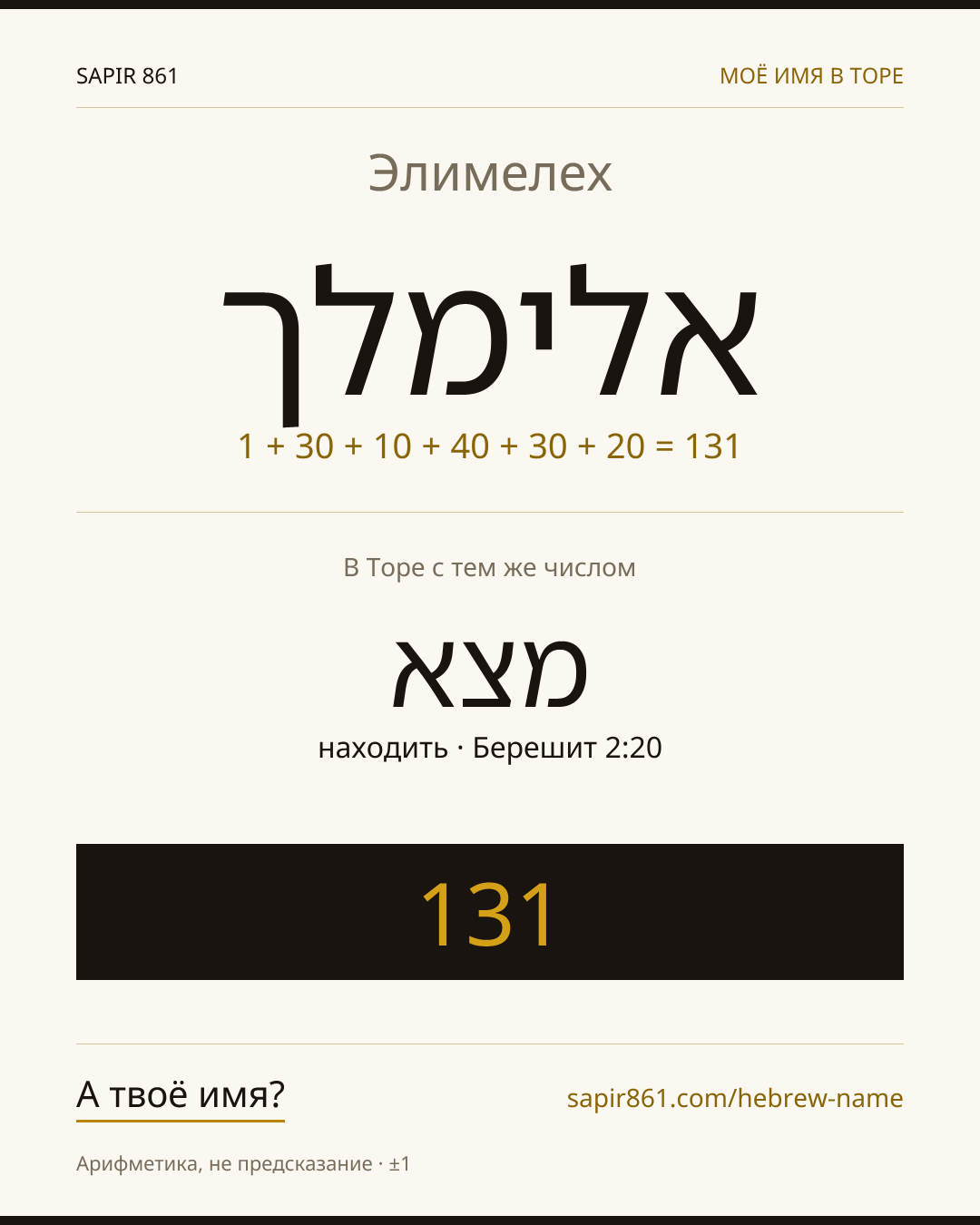 Элимелех — אלימלך