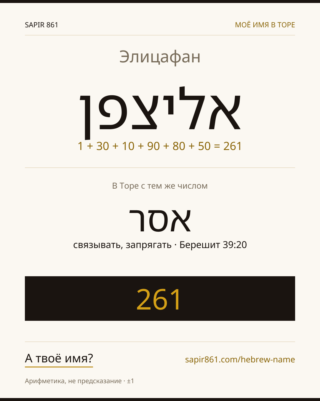 Элицафан — אליצפן