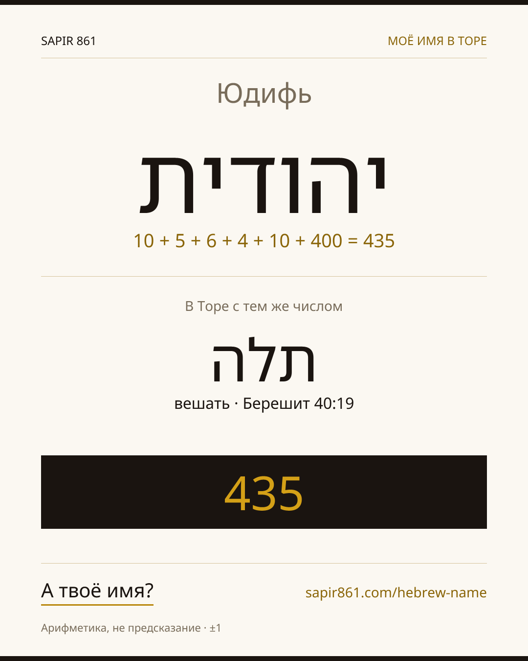 Юдифь — יהודית
