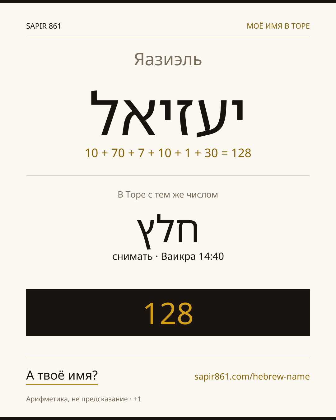 Яазиэль — יעזיאל