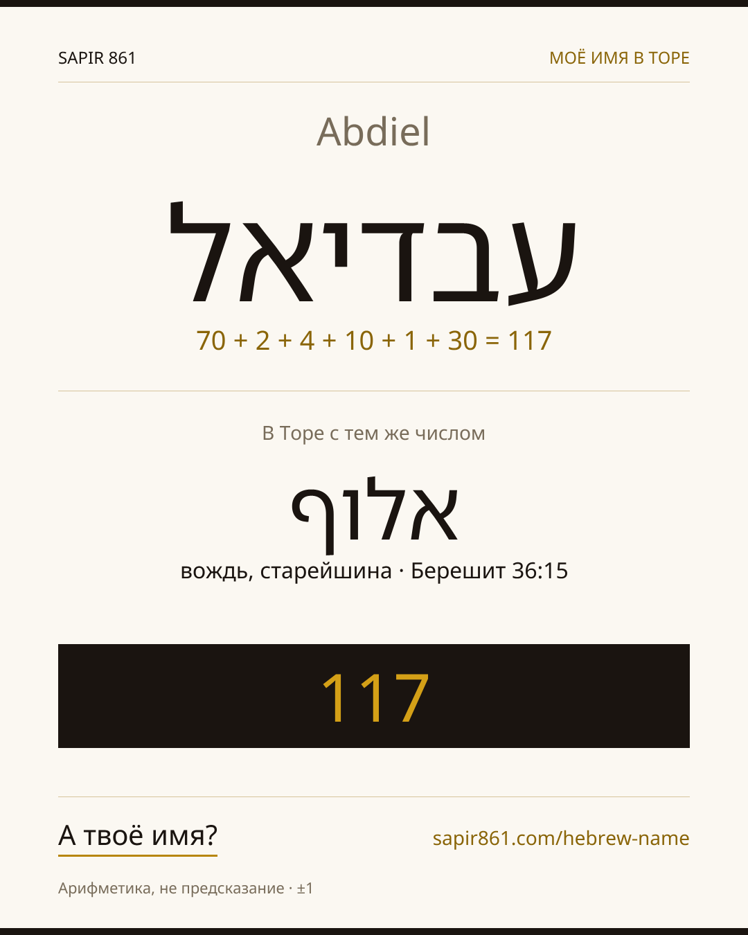 Abdiel — עבדיאל
