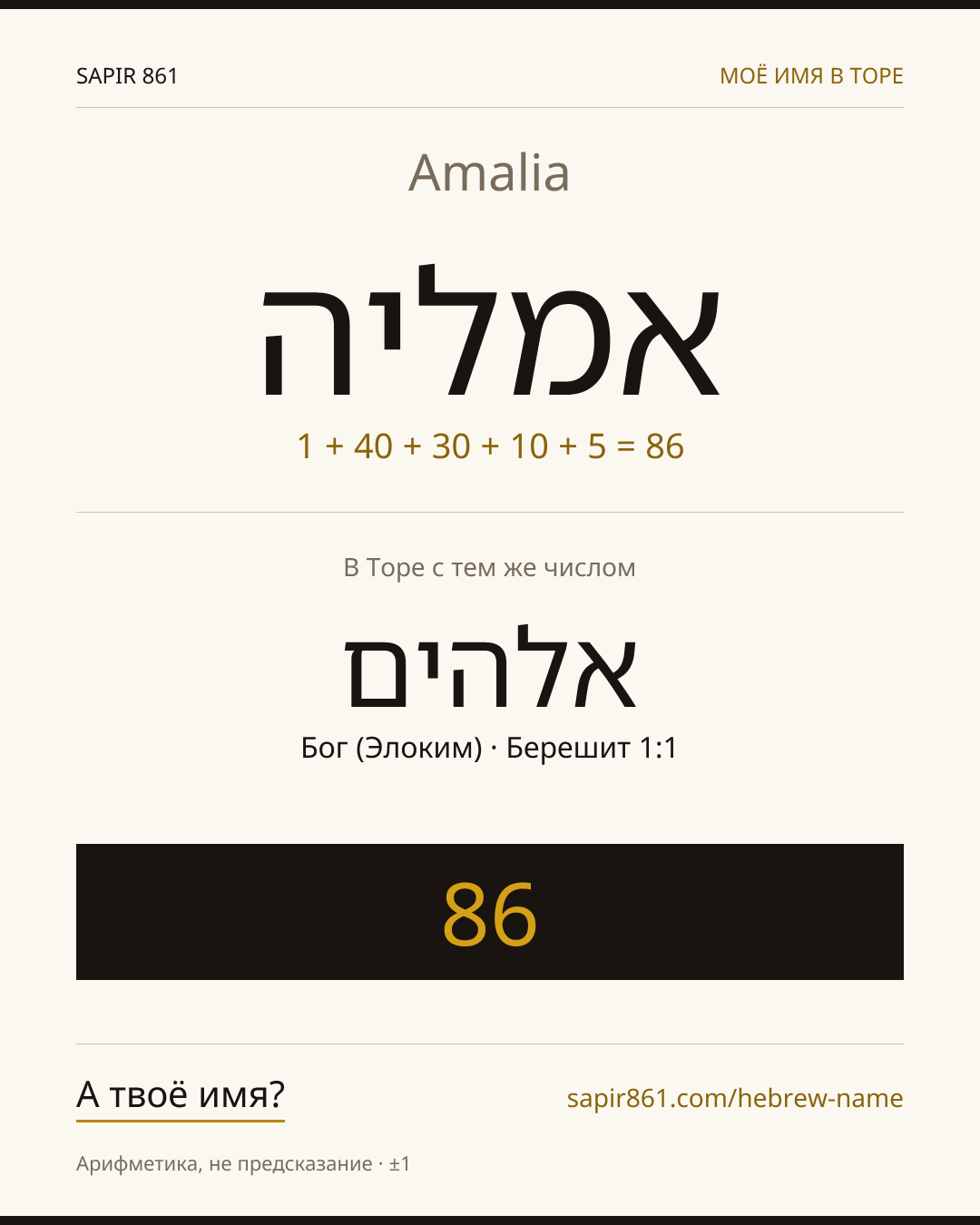Amalia — אמליה