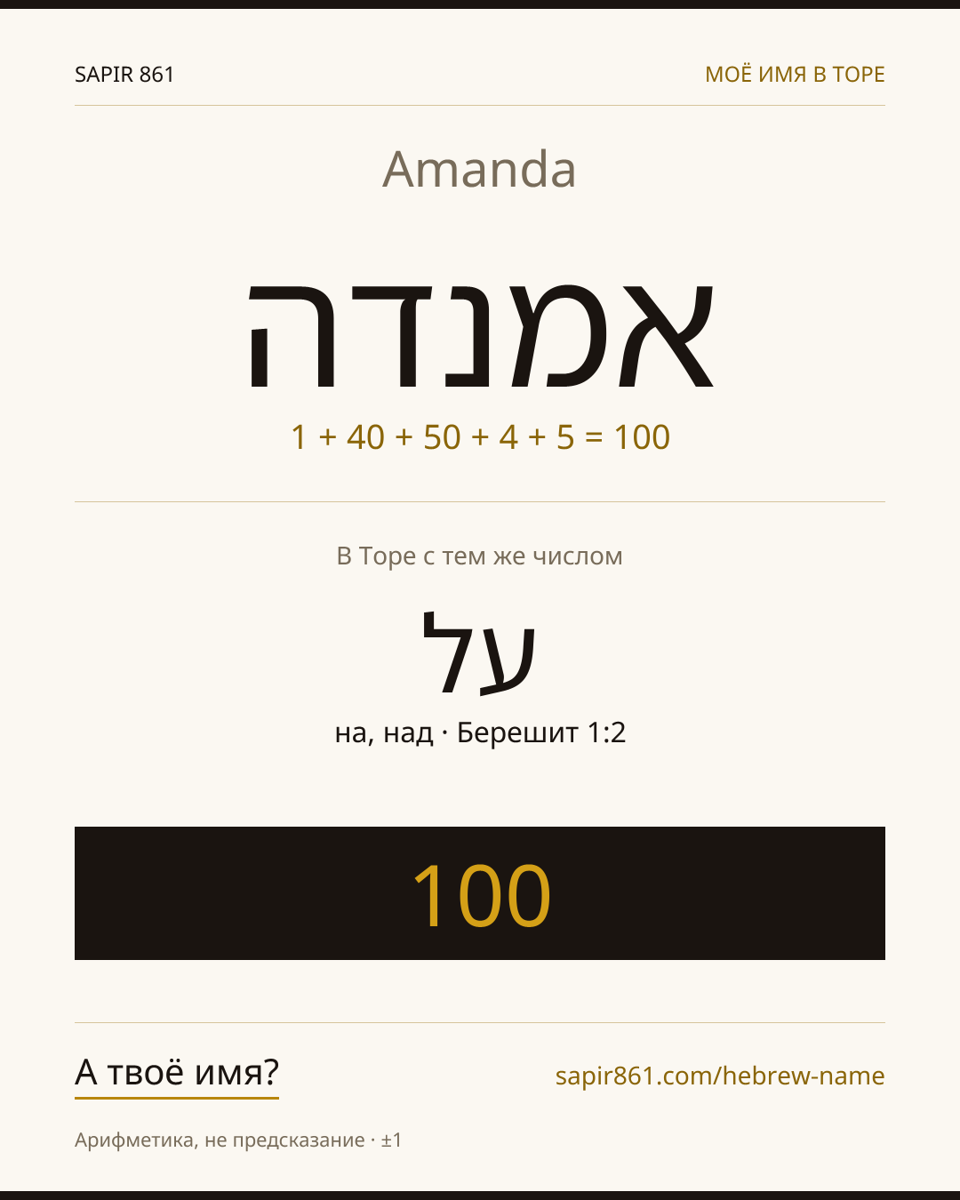 Amanda — אמנדה