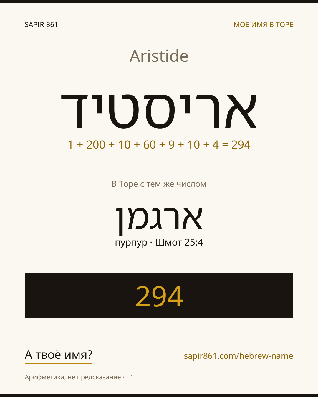 Aristide — אריסטיד
