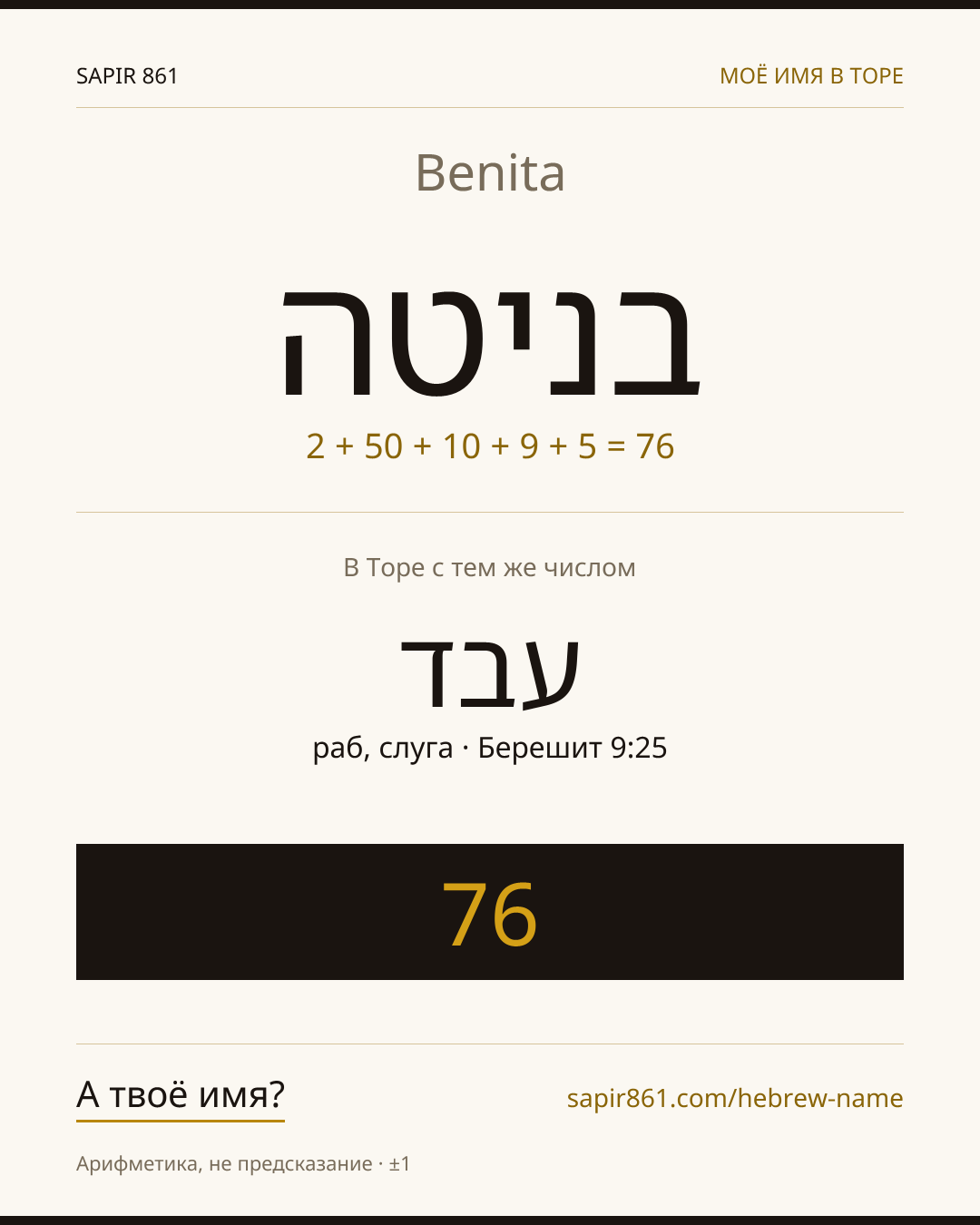 Benita — בניטה