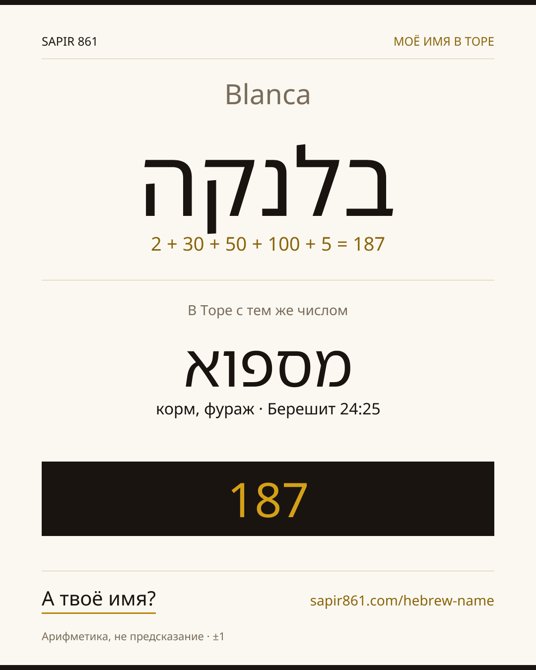 Blanca — בלנקה