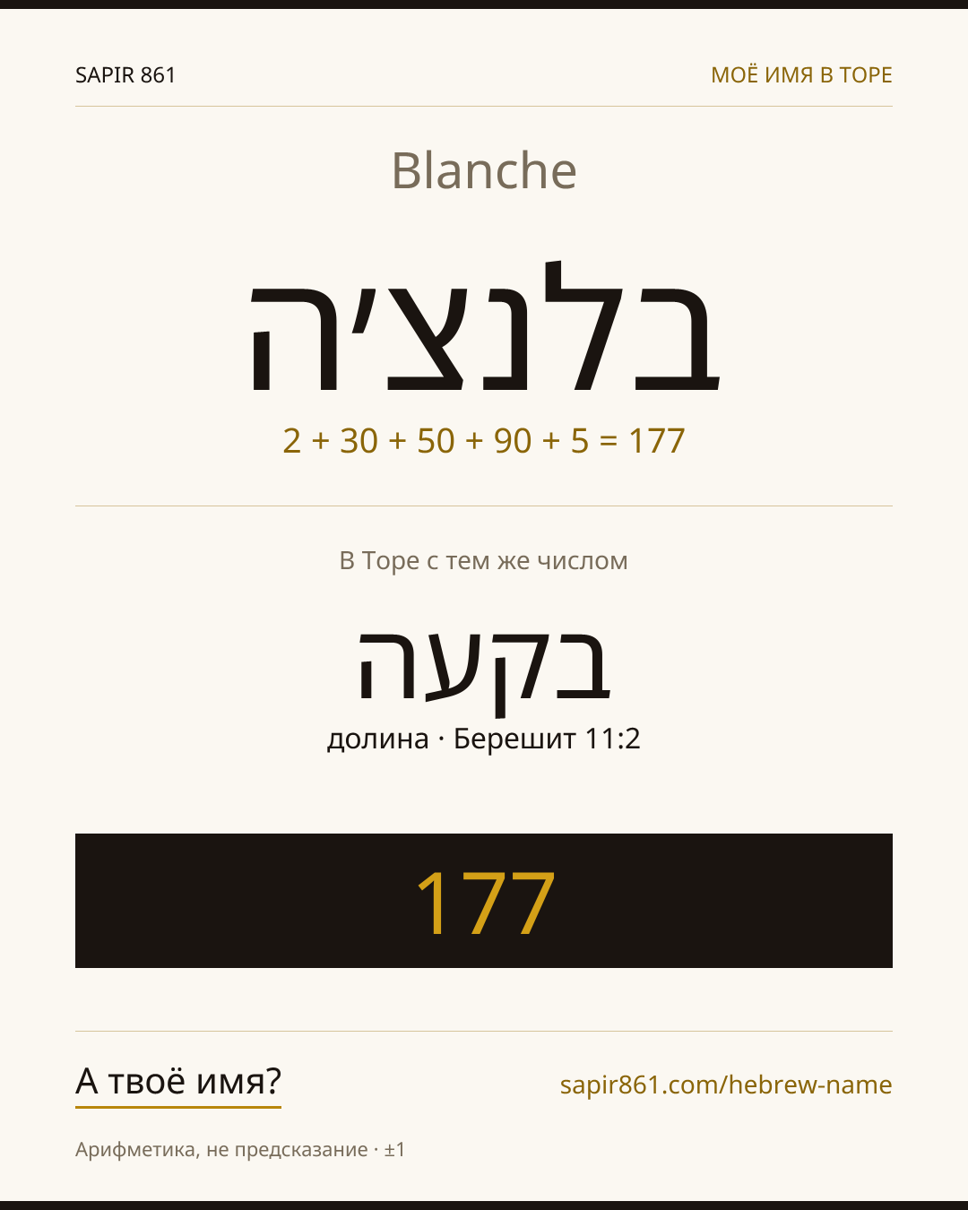 Blanche — בלנצ׳ה