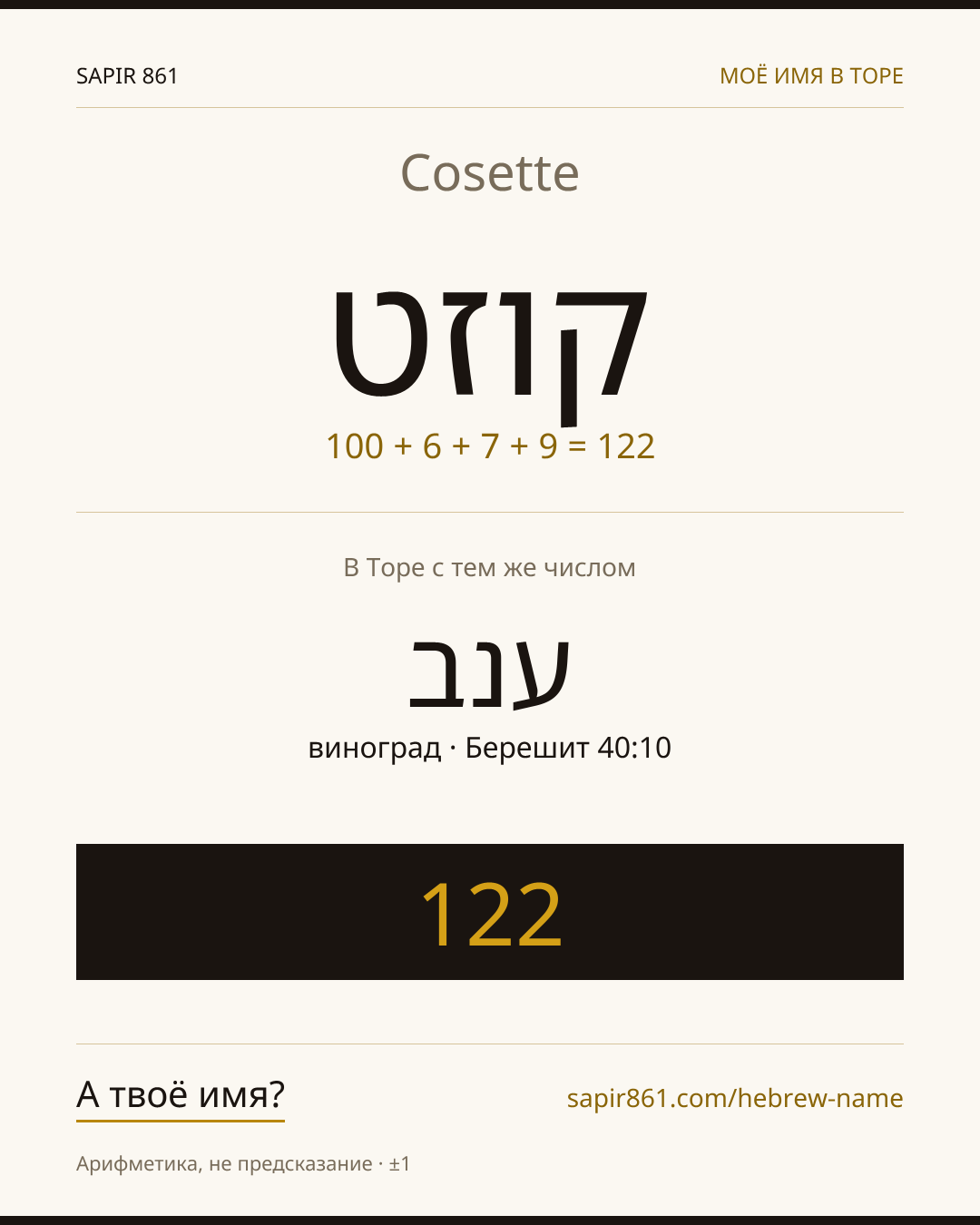 Cosette — קוזט