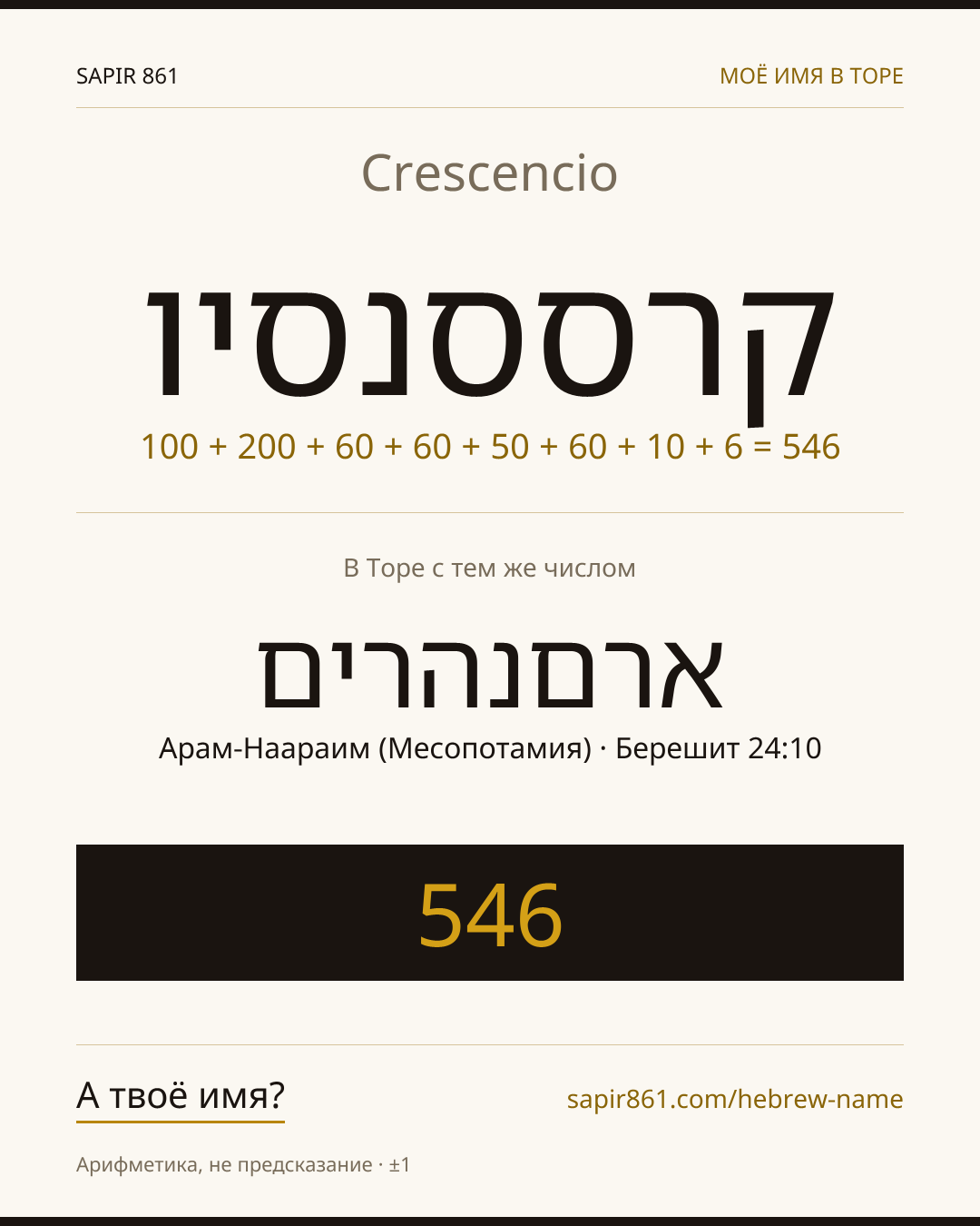 Crescencio — קרססנסיו