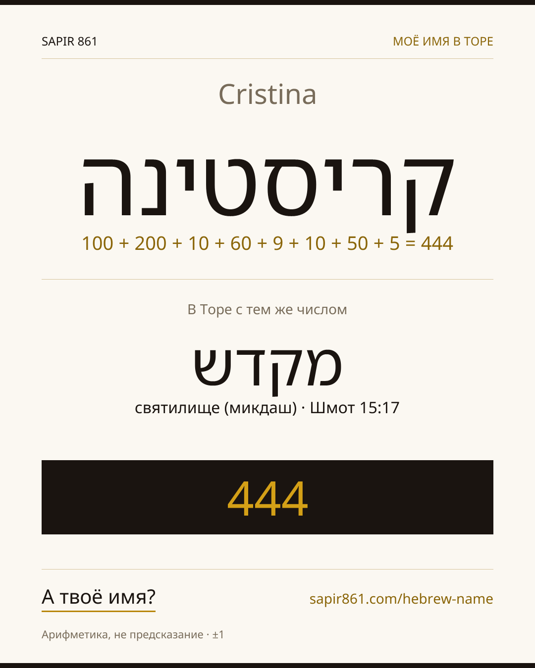 Cristina — קריסטינה