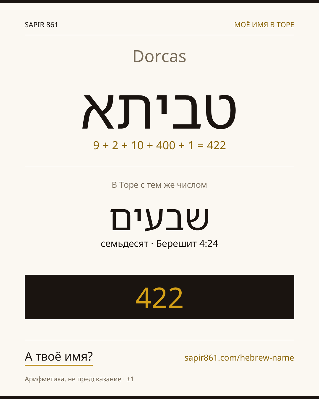 Dorcas — טביתא