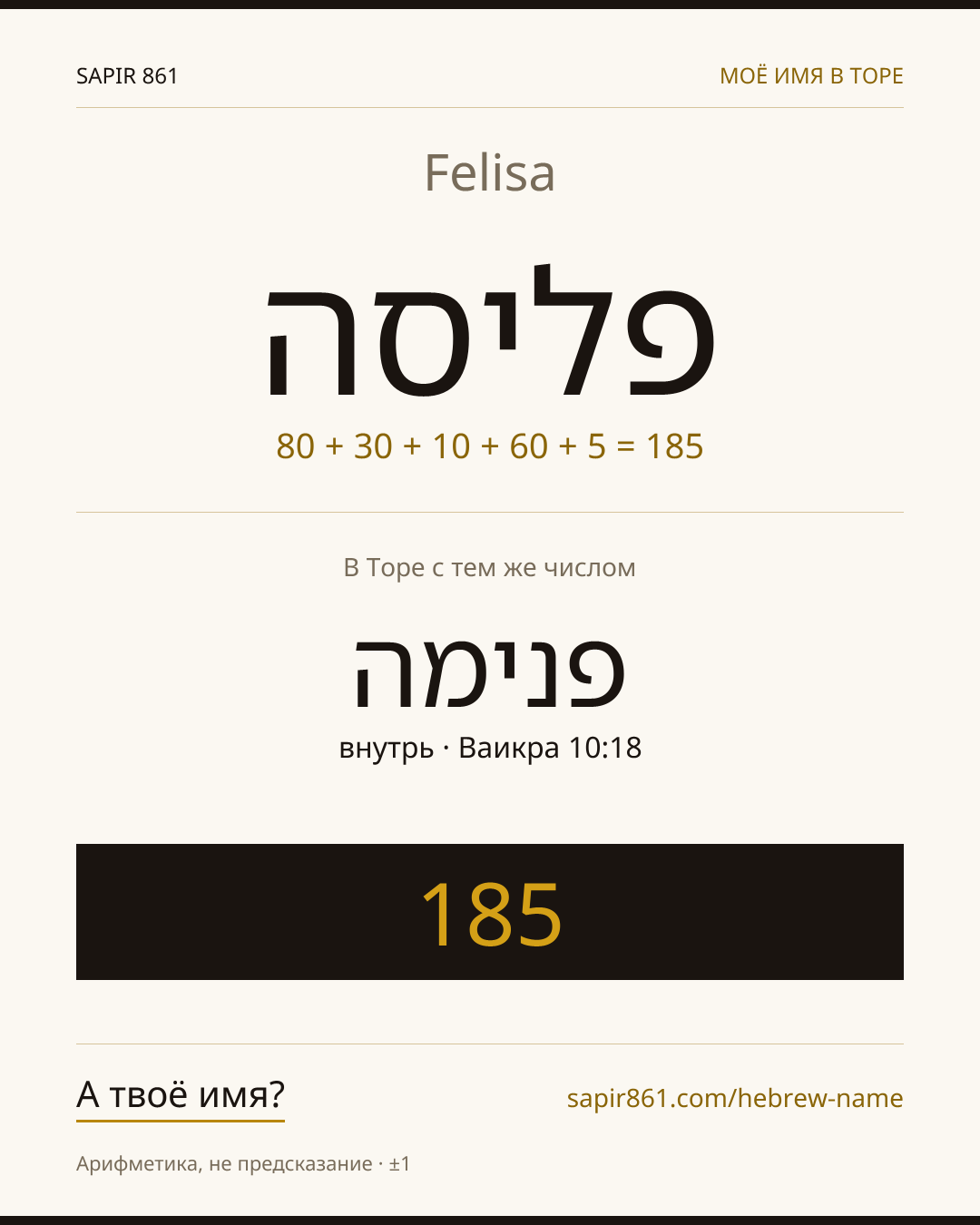 Felisa — פליסה