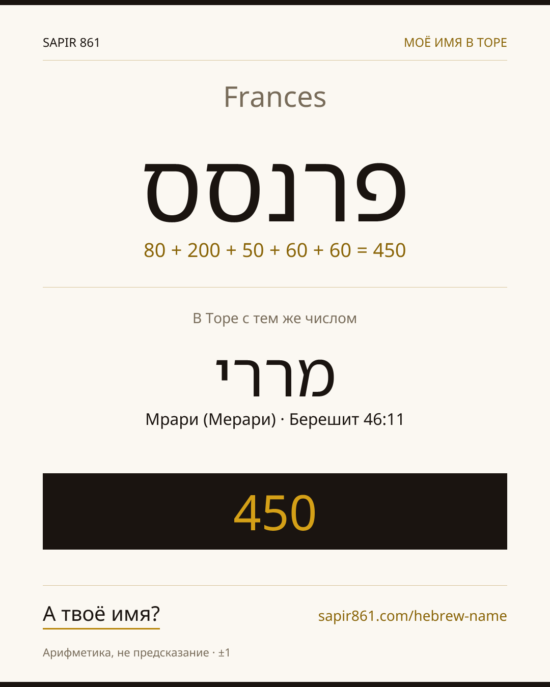Frances — פרנסס