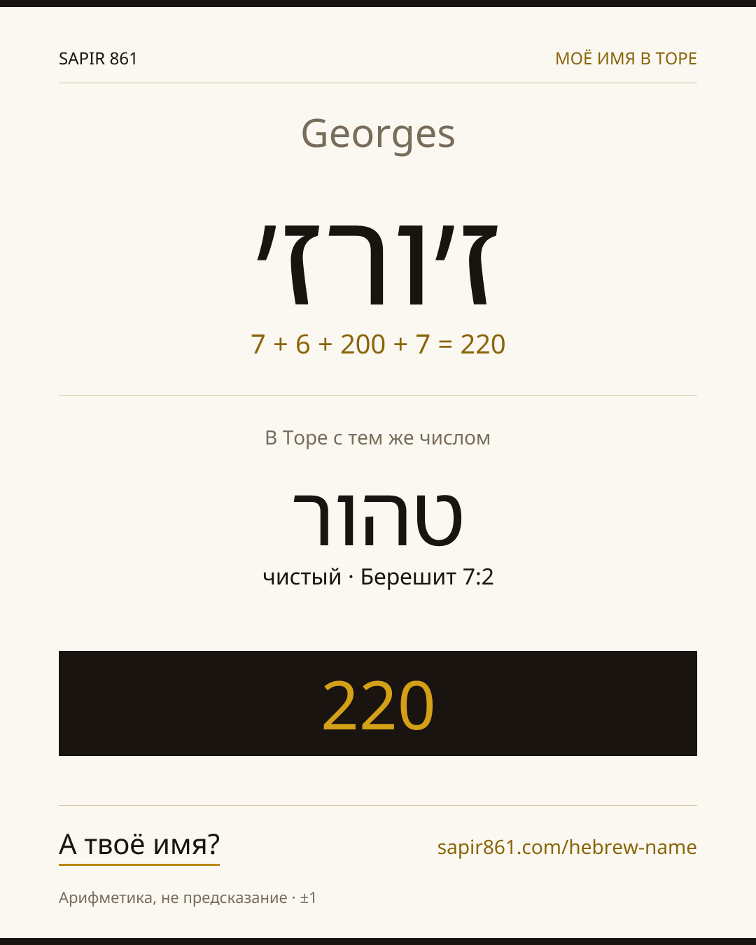 Georges — ז׳ורז׳