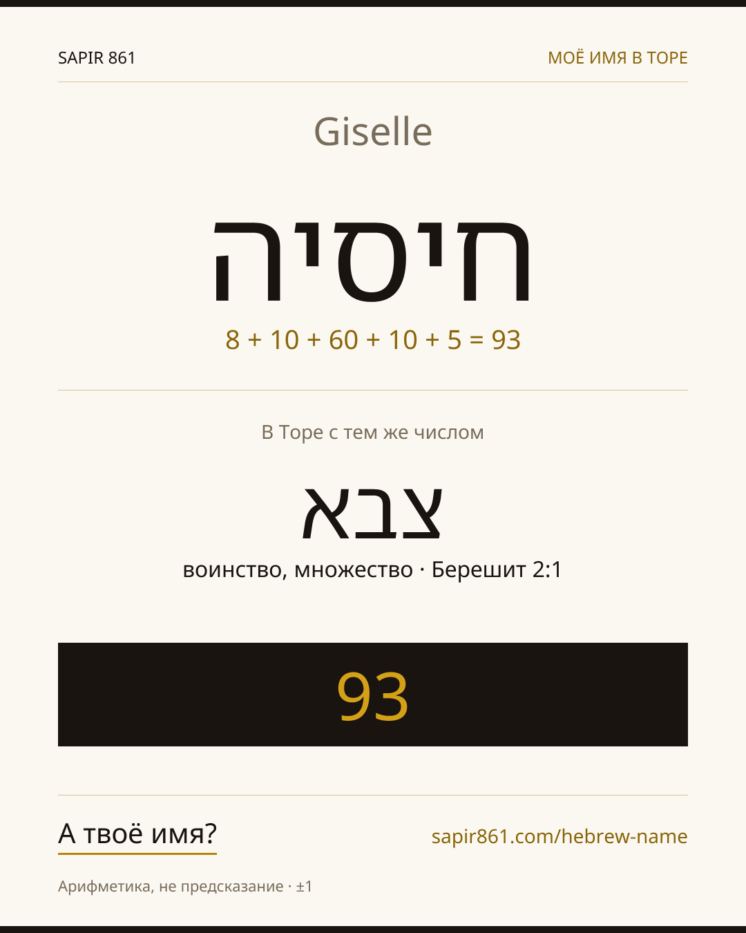 Giselle — חיסיה
