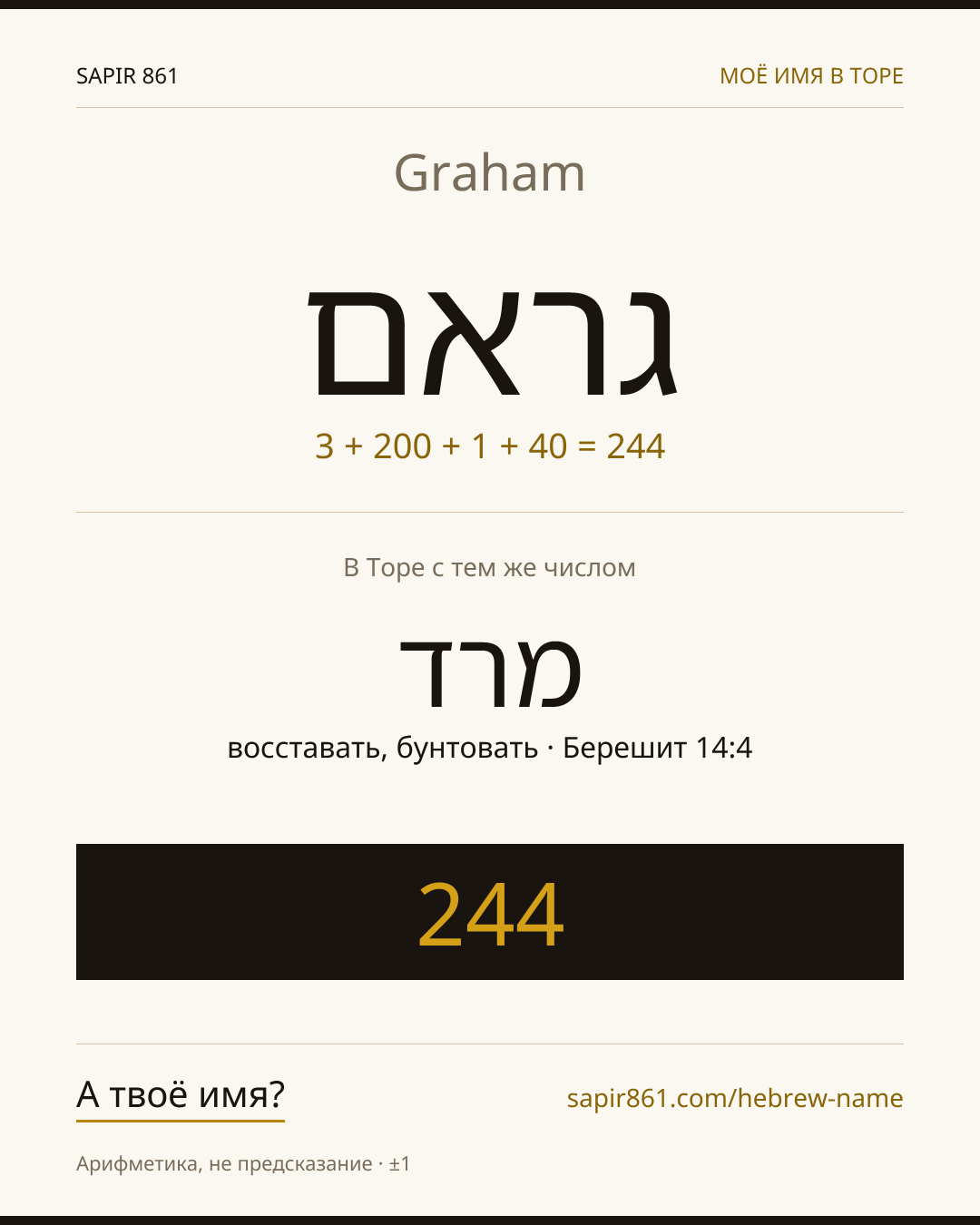 Graham — גראם
