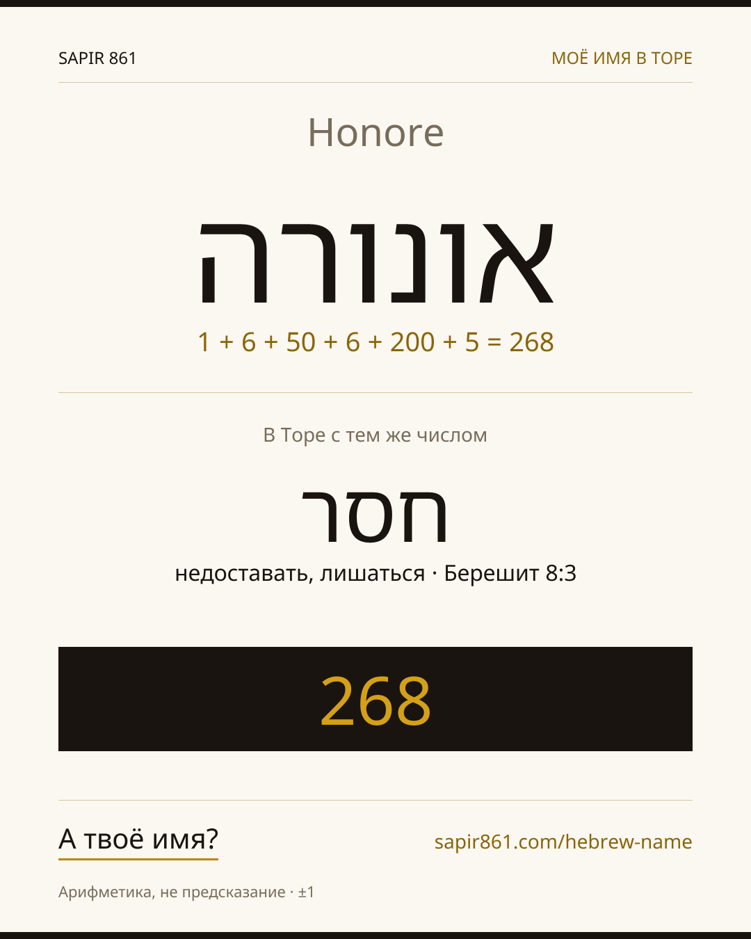 Honore — אונורה