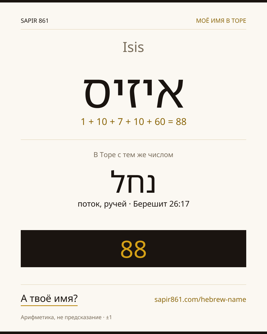 Isis — איזיס