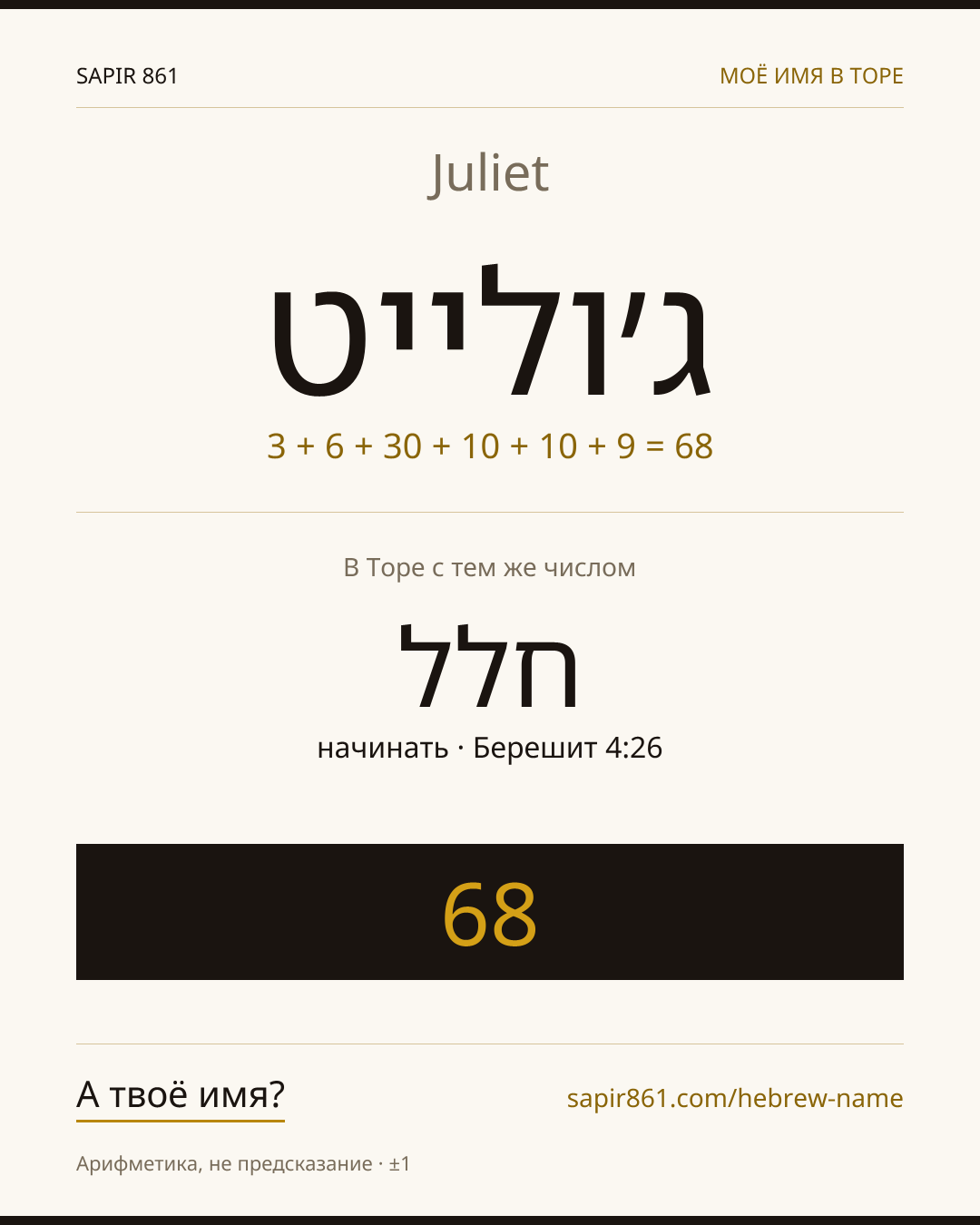 Juliet — ג׳ולייט