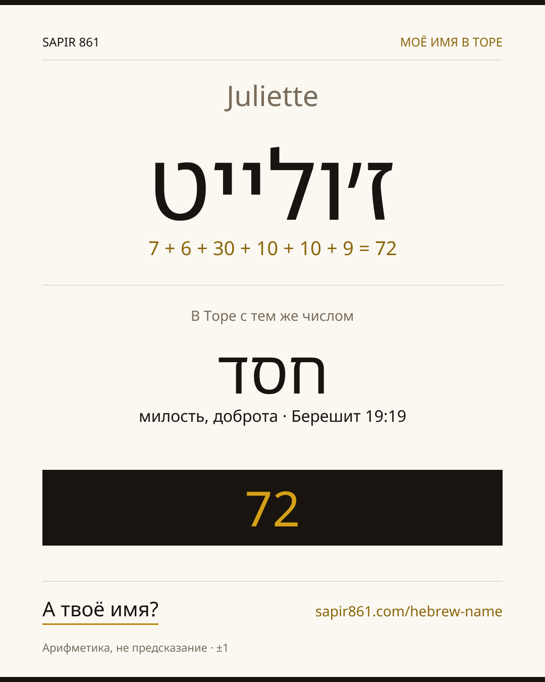 Juliette — ז׳ולייט