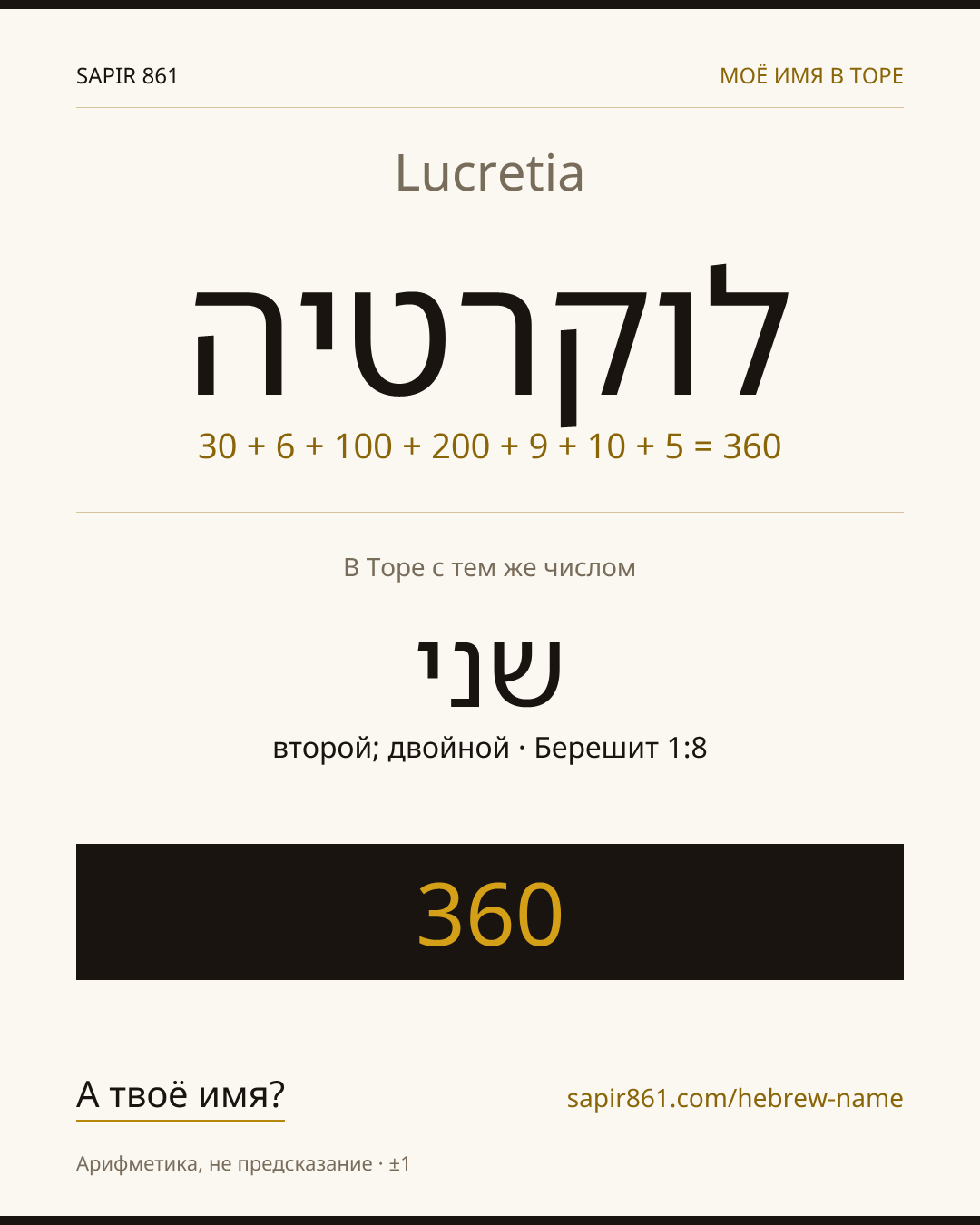 Lucretia — לוקרטיה