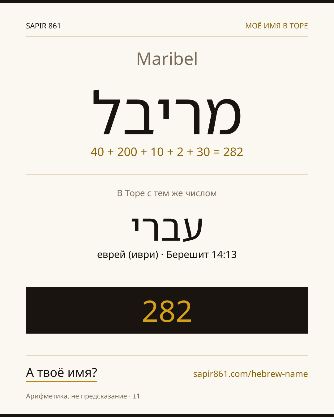 Maribel — מריבל