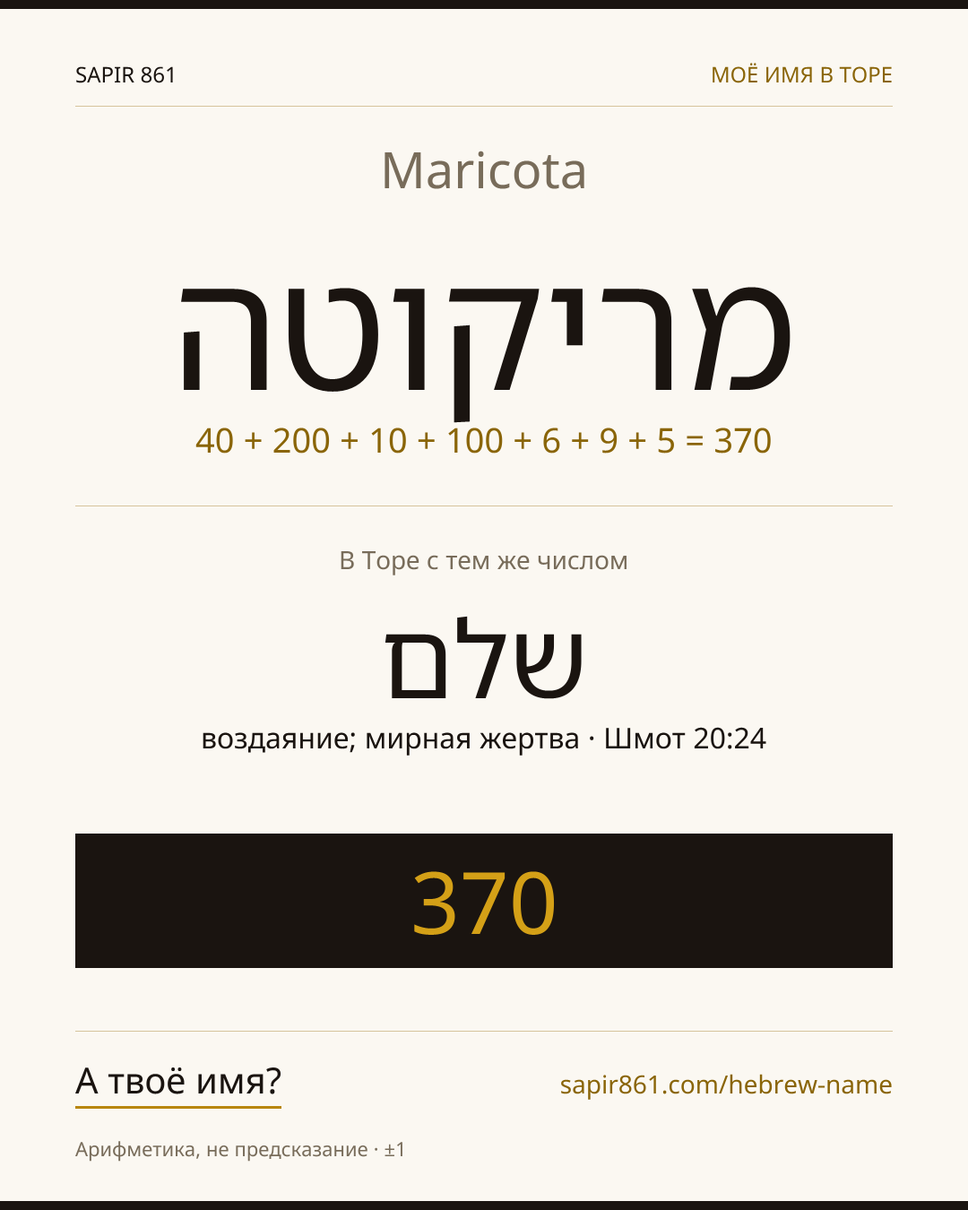 Maricota — מריקוטה